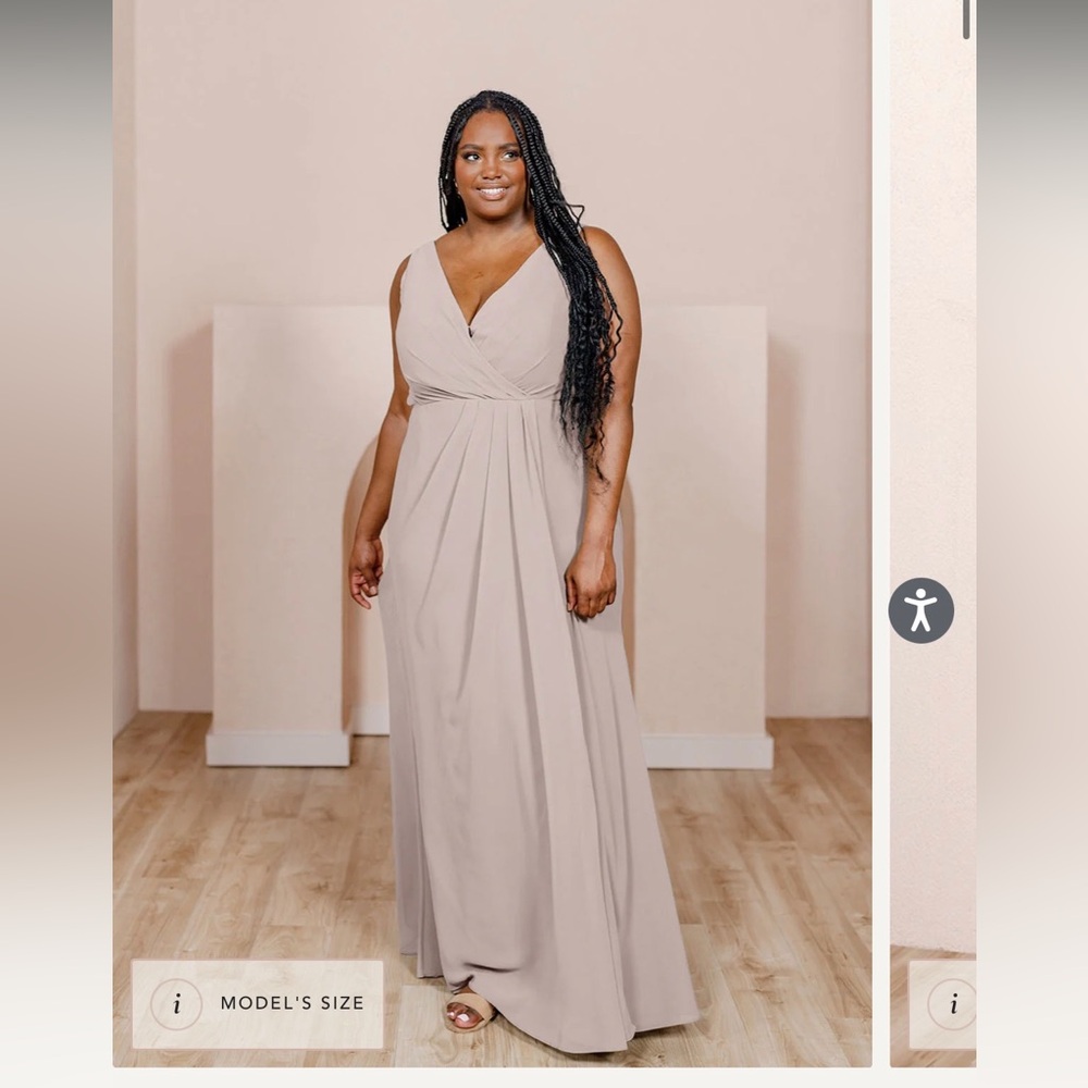 Blair chiffon taupe dress